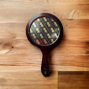 Vintage Hand Held Mirror Monogram BB Vanity Purse Child Size